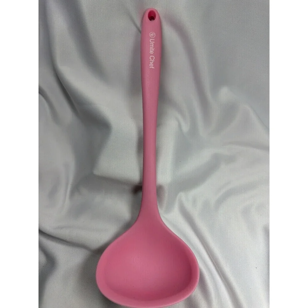 Umite Chef Silicone Soup‎ Ladle Kitchen Utensil Pink Heat Resistant One Piece OS